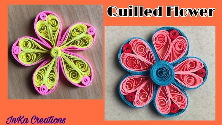 How to make Paper quilling flowers | Quilling flowers tutorial #14