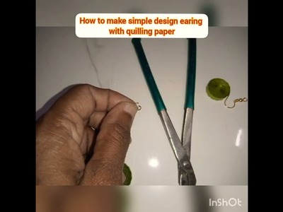 How to make simple design earing with quilling paper | quilling Crafts and activities | Crafts