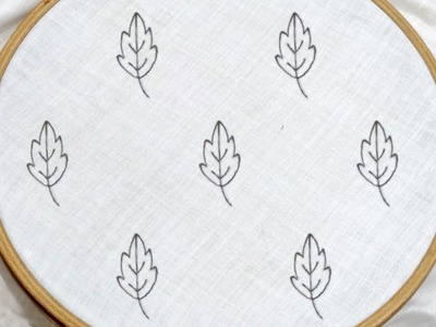 Leaf Embroidery Design All Over Work (Hand Embroidery Work)