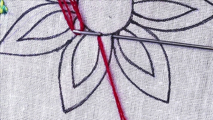 Modern Hand Embroidery Amazing Colorful Flower Design Needle Work With Easy Flower Stitch Tutorial