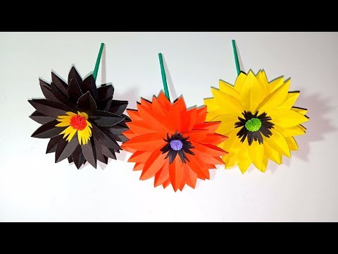 New beautiful Sunflower Handmade Color Paper l craft ideas paper flower