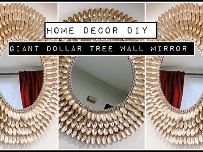 *NEW* Dollar Tree DIY Wall Decor | Dollar Tree DIYs 2022 | Giant Wall Mirror with Plastic Spoons