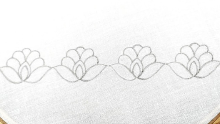 Nice Floral Border for Dress Edges & Sleeves (Hand Embroidery Work)