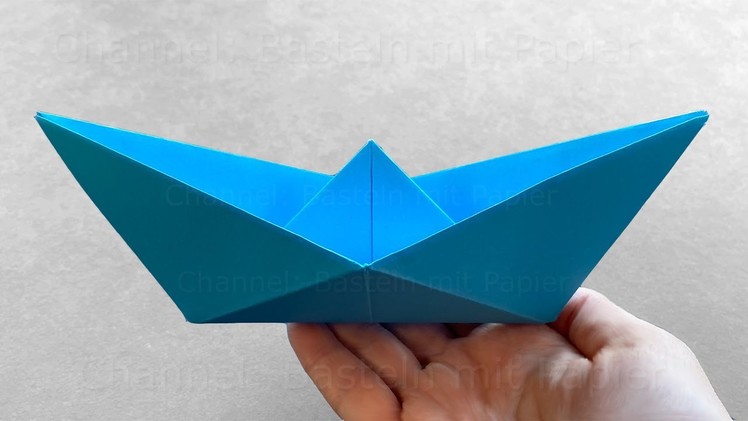 Origami Boot: Einfaches Papierschiff basteln mit Papier - Leichtes Schiff falten