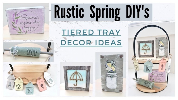 Spring Rustic DIY’s * Tiered Tray Decor Ideas * Miniature Decor * BlondieNextDoor