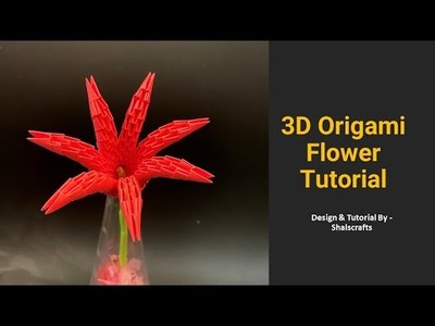3D Origami Flower Tutorial
