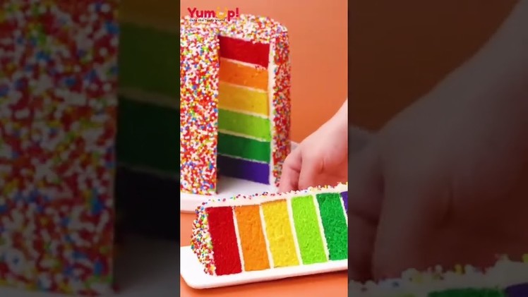 Awesome Rainbow???????????? Cake Decor Tutorial #shorts #trending #cake #cakeicing #rainbowcake #cakeart #yum