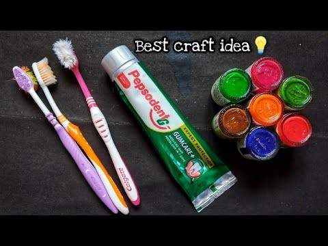 Best out of waste| tooth brush craft idea| tooth paste tube craft idea| wall decor DIY| wall hanging