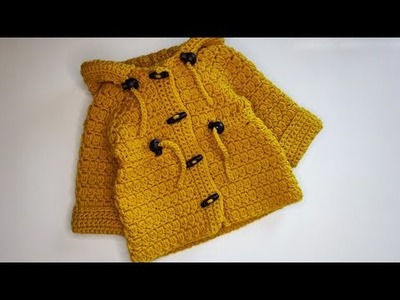 Crochet #60 How to crochet "Raincoat" baby hoodie. Part 2