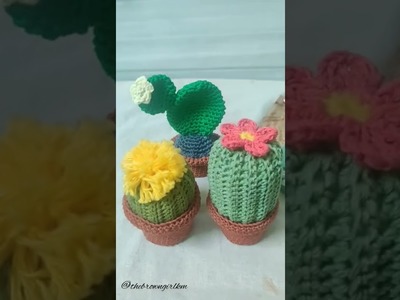 Crochet Cactus for Desk | #crochet #handmade | Brown Girl KM