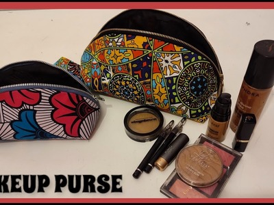 DIY MAKEUP BAG TUTORIAL. CUTTING AND STITCHING #dlotshow #africanfashion  #tutorial #makeupbag