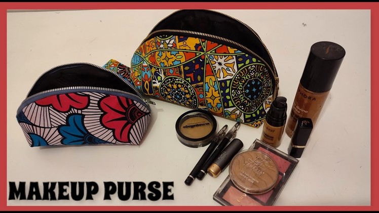 DIY MAKEUP BAG TUTORIAL. CUTTING AND STITCHING #dlotshow #africanfashion  #tutorial #makeupbag