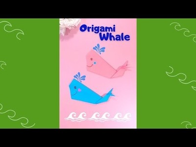 Easy origami whale.How to make a paper whale.DIY paper animal crafts #shorts #origami #diy