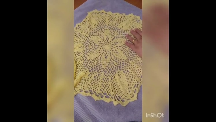 How to block a crochet doily|India yarn circle |Envie-a- hexie doily CAL