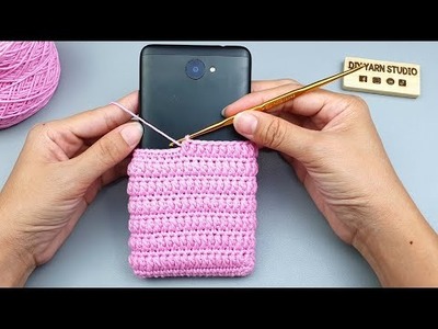 How to Crochet Phone Bag | Crochet Phone Cover | Woolen Craft | DIY Yarn Studio