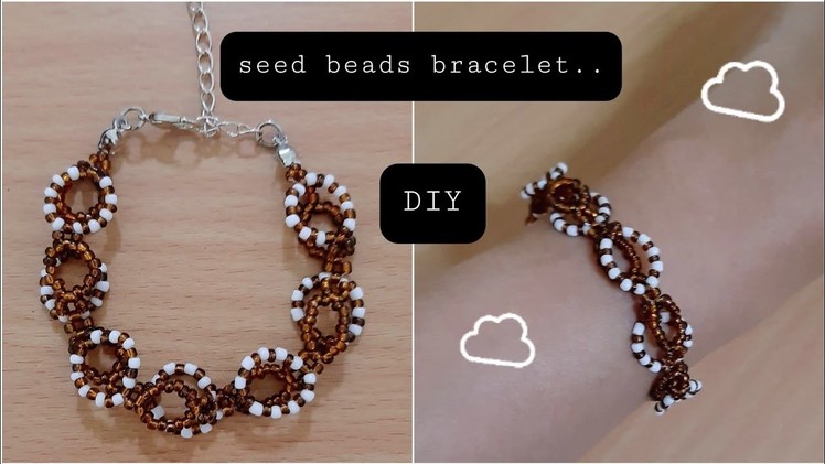 How to make bracelet from seed beads || DIY Beaded bracelet.