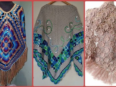 Latest & Stylish Crochet Poncho Designs Collections 2022-23