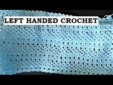 Left Handed Crochet baby blanket. Basic crochet for beginners. Easy and quick.