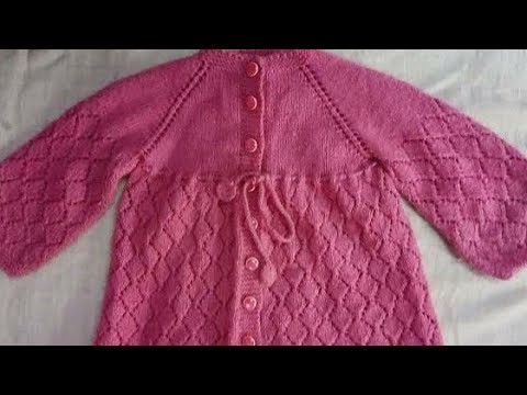 Stylish handmade and hand knitting baby girls frock design