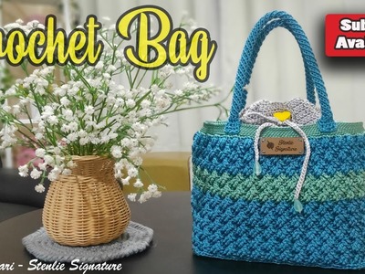 Tas Rajut Anyaman - Crochet Celtic Weave Bag