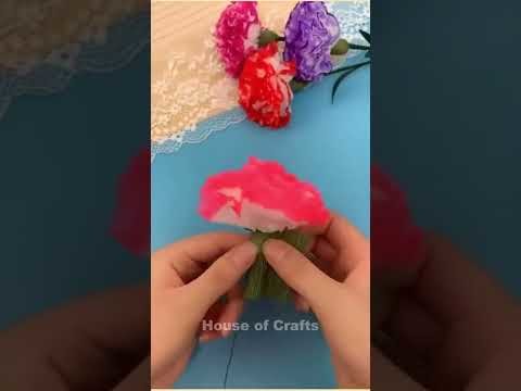 ????Tissue Paper Flowers???? |????Easy Paper Rose Flower????| ROSE FLOWERS |Paper Craft Flowers #popular #shorts