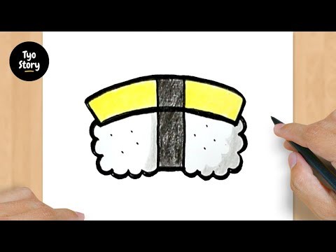 #169 How to Draw a Sushi - Easy Drawing Tutorial