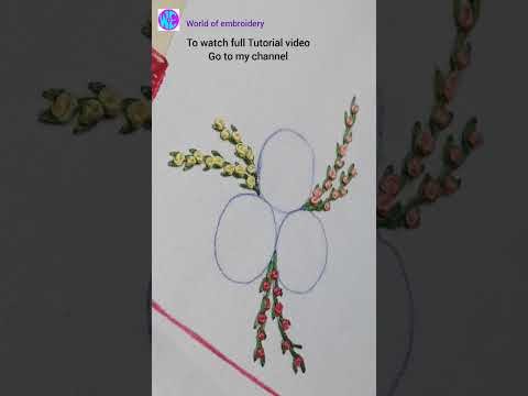 Amazing Hand Embroidery Flower Design Trick | Amazing Flower Embroidery Trick, #shorts