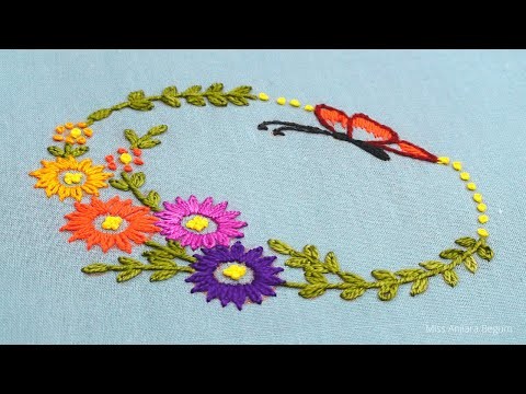 Beautiful Hand Embroidery Designs for Cushion Cover, Baby Pillow Cover Embroidery Designs-620