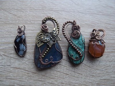 Beginners guide to wire wrapping tumbled stones Part 2 Simple Pendants
