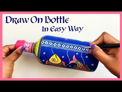 DIY Bottle Art Painting | How To Draw On Bottle In Easy Way | @Colour Wings by Surabhi.