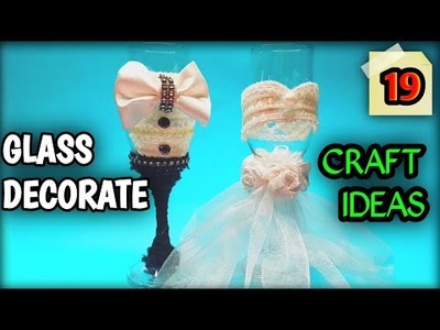 DIY Glass Decoration For Wedding Guest | Bride and Groom Toasting Glass | Glass Craft Ideas