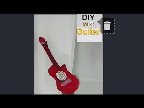 DIY ???? guitar with white cement|| mini guitar making at home|| room decoration ideas || art and craft