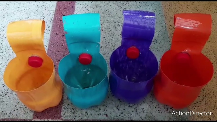 DIY Hanging Flower Pots With Plastic Bottles | Flower Pot Ideas| Attactive and Easy to make at home|