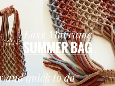 DIY Macrame Shopping Bag For Beginners.How To Make Macrame Bag.Torebka macrama.Torebka ze sznurka