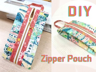 DIY｜有厚度的縫紉工具包 ｜Zipper Pouch｜how to sew a quilted zipper pouch｜beginner friendly sewing bag
