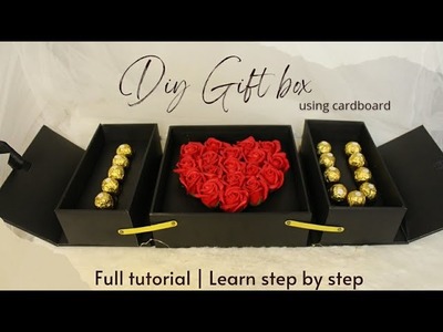 DIY Surprise Gift Box | Heart Shape Flower box with Chocolates | How to make surprise gift box