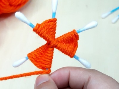 Easy flower stitch idea. Hand embroidery design Trick