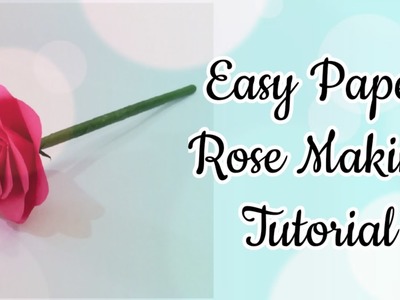 Easy Paper Rose Making || Paper flower || Home decor || DIY || Achoose World