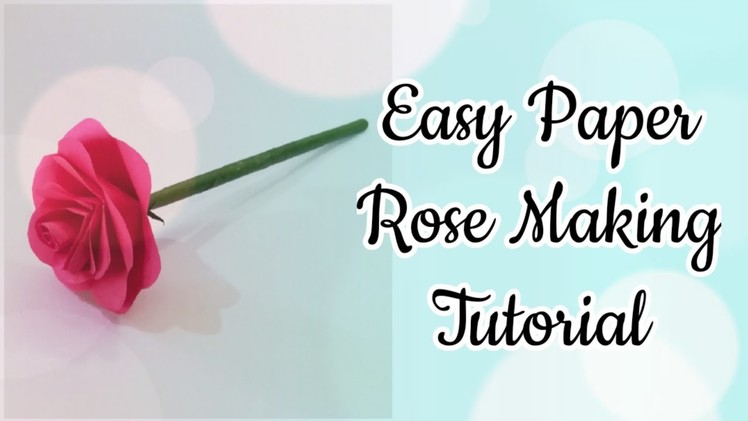 Easy Paper Rose Making || Paper flower || Home decor || DIY || Achoose World