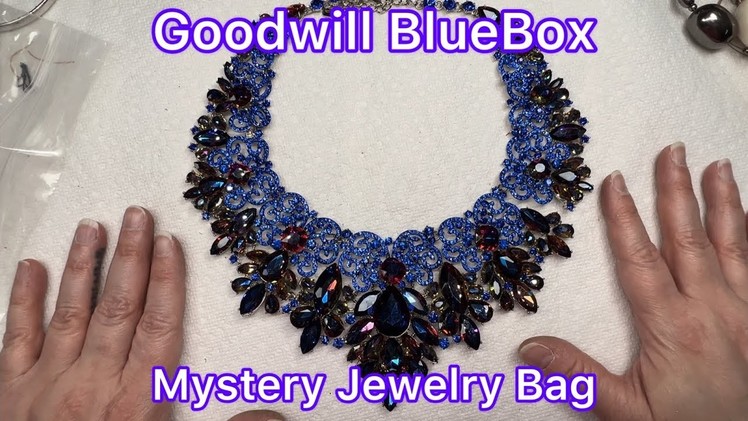 Goodwill BlueBox 5 Pound Mystery Jewelry Box NJ NY Bag 2 Abalone JCrew #jewelry #unboxing #goodwill
