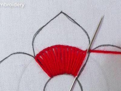 Hand Embroidery Amazing Flower Creative Work Fancy Flower Design Needle Art With Easy Sewing Tutoria