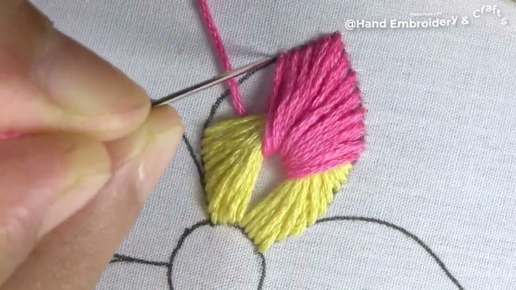 Hand embroidery Dazzling Designz with easy needle knitting work tutorial for beginners