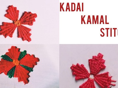 Hand embroidery.Kadai Kamal Stitch.The Aspire Gallery