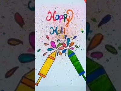 Holi Greeting card |holi decoration idea#Shorts#craft|holi craft
