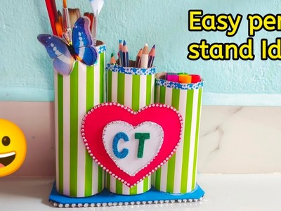 Homemade easy pen stand Idea Tamil????.craft tamil