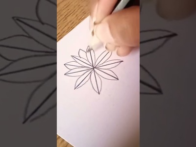 How to draw a flower easily in 10 seconds trick ????????#Shorts#Drawing#Art#Sketch#YouTubeshorts#Viralart