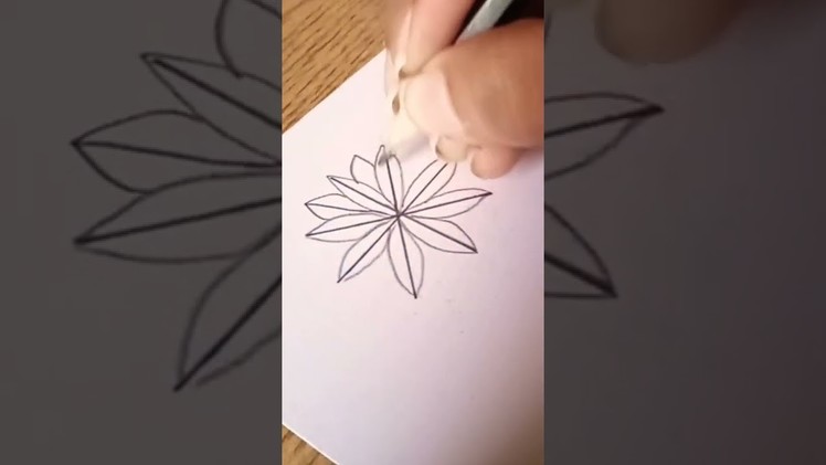 How to draw a flower easily in 10 seconds trick ????????#Shorts#Drawing#Art#Sketch#YouTubeshorts#Viralart