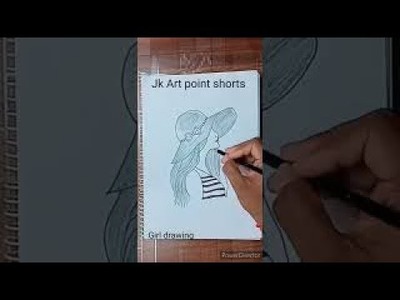 How to draw a girl wearing hat drawing #shorts #drawing #girl #sketch #viral #video #cartoon #trend