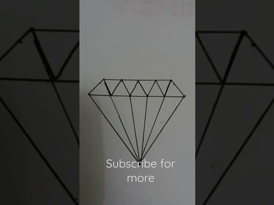 How to draw an diamond with a triangle | drawing with shapes | easy diamond ???? | easy things to draw|