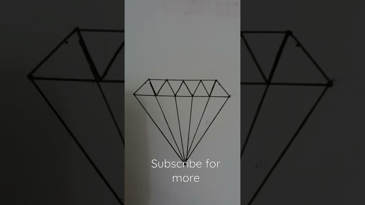 How to draw an diamond with a triangle | drawing with shapes | easy diamond ???? | easy things to draw|